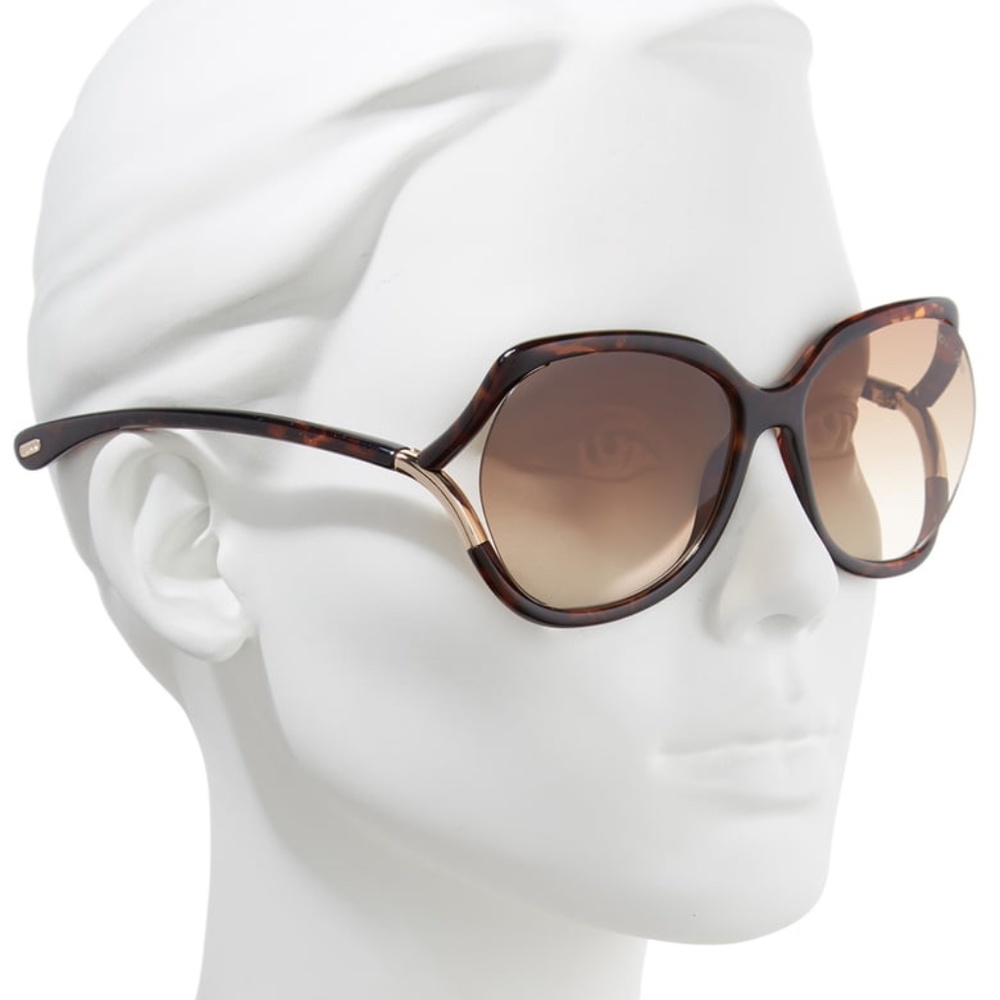 New TOM FORD Anouk Butterfly Havana Sunglasses - Picture 4 of 16